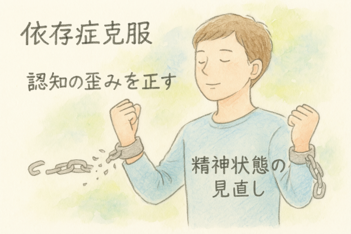 依存症克服　認知の歪みを正す　精神状態の見直し