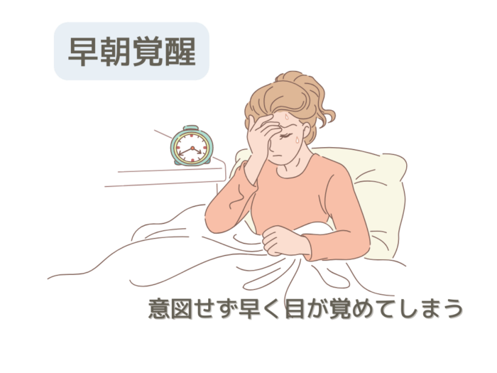 早朝覚醒　意図せず早く目が覚めてしまう