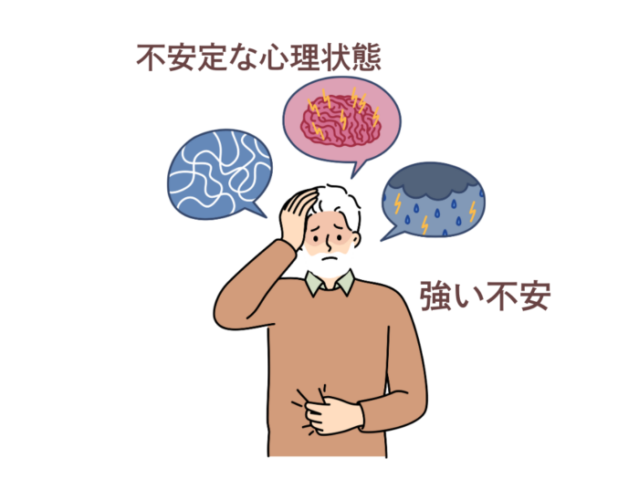 不安定な心理状態　強い不安