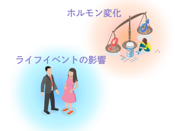 ホルモン変化　ライフイベントの影響