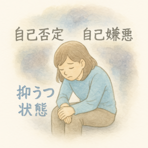 自己否定　自己嫌悪　抑うつ状態