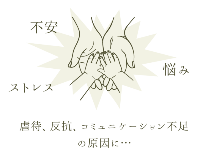 不安 ストレス 悩み 虐待、反抗、コミュニケーション不足の原因に