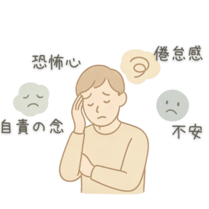 恐怖心　倦怠感　自責の念　不安