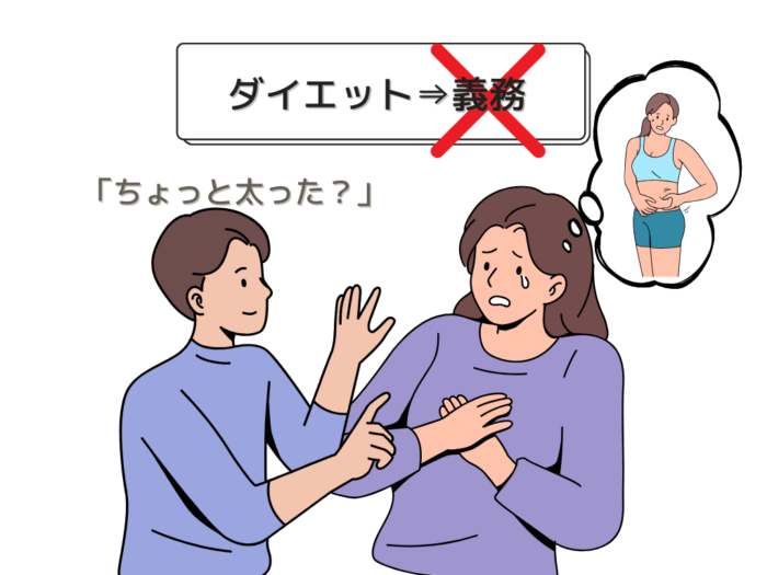 ダイエット⇒義務　「ちょっと太った？」