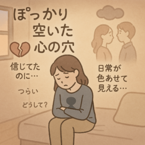 ぽっかり空いた心の穴 信じてたのに 日常が色あせて見える つらい どうして?