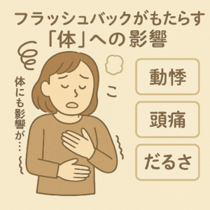 フラッシュバックがもたらす体への影響 動悸 頭痛 だるさ 体にも影響が・・・